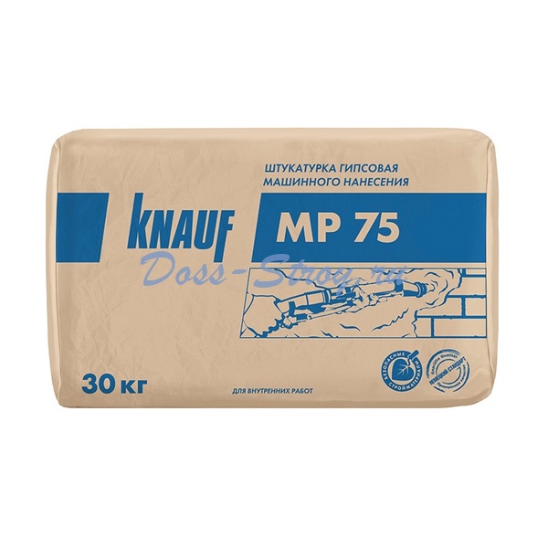 Штукатурка машинная гипсовая Knauf МП-75, 30 кг Штукатурка машинная гипсовая Knauf МП-75, 30 кг