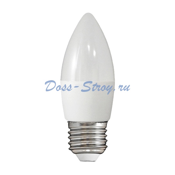 Лампа светодиодная LED E27, свеча C37, 8Вт, 4000К, хол. белый свет Лампа светодиодная LED E27, свеча C37, 8Вт, 4000К, хол. белый свет