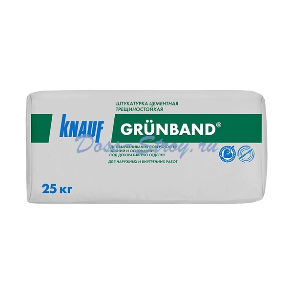 Штукатурка теплоизоляционная фасадная Knauf Grunband, 25 кг Штукатурка теплоизоляционная фасадная Knauf Grunband, 25 кг